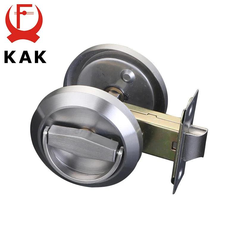 KAK Hidden Door Locks Stainless Steel Handle Recessed Cabinet Invisible Pull Mechanical Outdoor Lock For Fire Proof Hardware - Twinsupliers