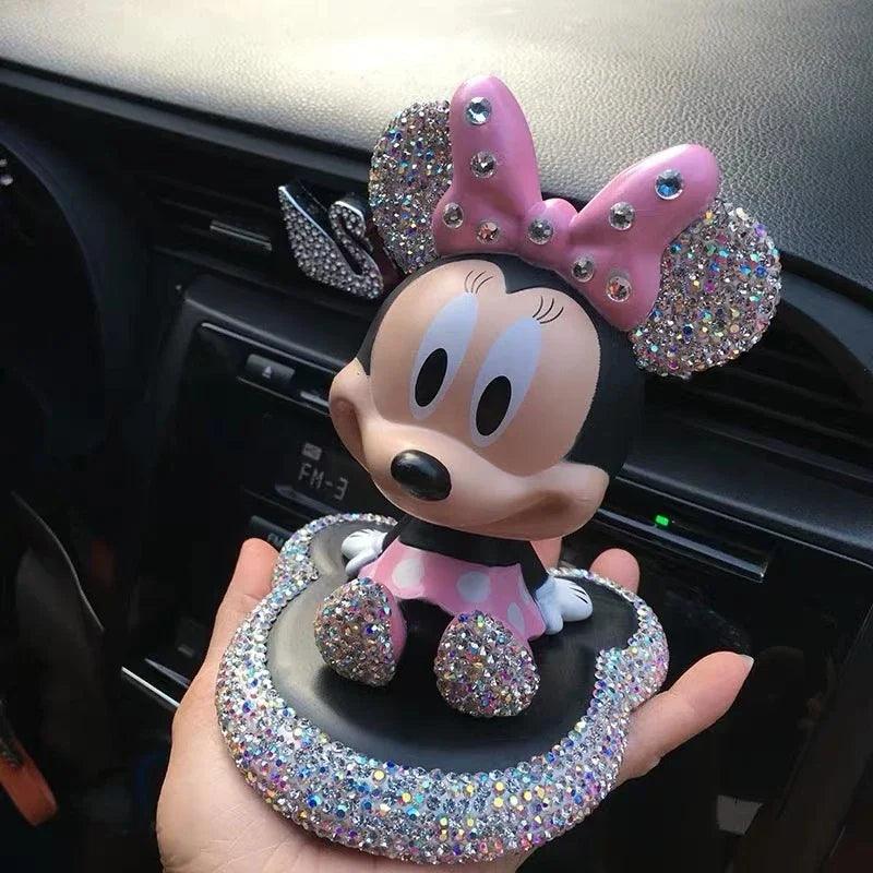 Kawaii Mickey Mouse Minnie Cartoon Figure Doll Toys Fashion Mickey Minnie Shake Head Model Doll Car Toys Deco Children Toy - Twinsupliers