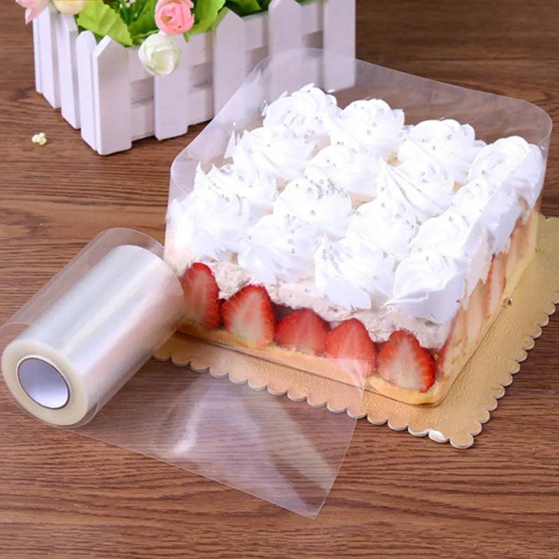 Kitchen Gadgets Wrapping Tape Cake Collar Roll Packaging 10M Mousse Surrounding Edge Transparent Clear Baking Accessories - Twinsupliers