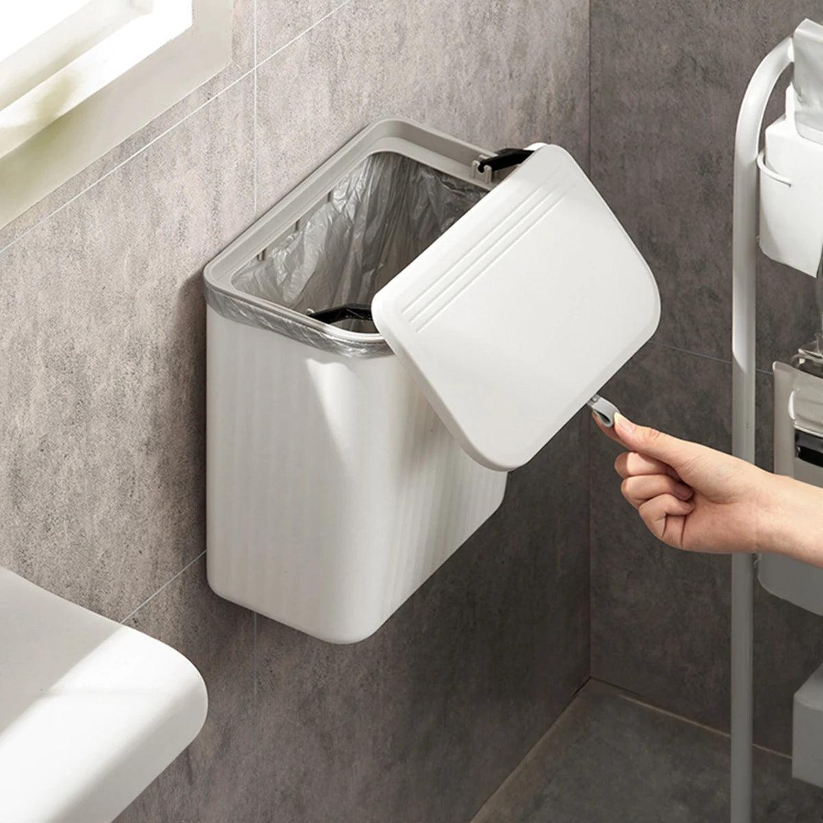 Kitchen Wall-mounted Trash Can, Household Kitchen Waste Storage Bin, Toilet Hanging Toilet Paper Storage Bucket - Twin suppliers 