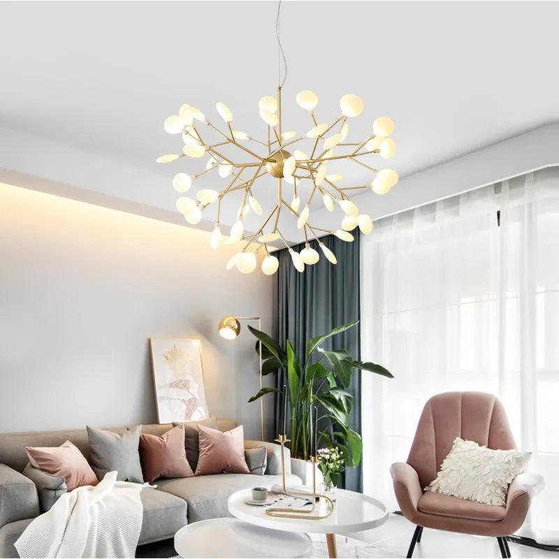 LED Modern Firefly Stylish Tree Branch Lamp Decorative Ceiling Chandelies Hanging Lighting Art Deco for Living Room Bedroom Home - Twinsupliers