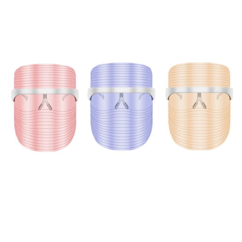 LED Three-color Beauty Mask Household Face Acne Removing Photon Skin Rejuvenation Skin Whitening And Spots Lightening Beauty Apparatus - Twin suppliers 