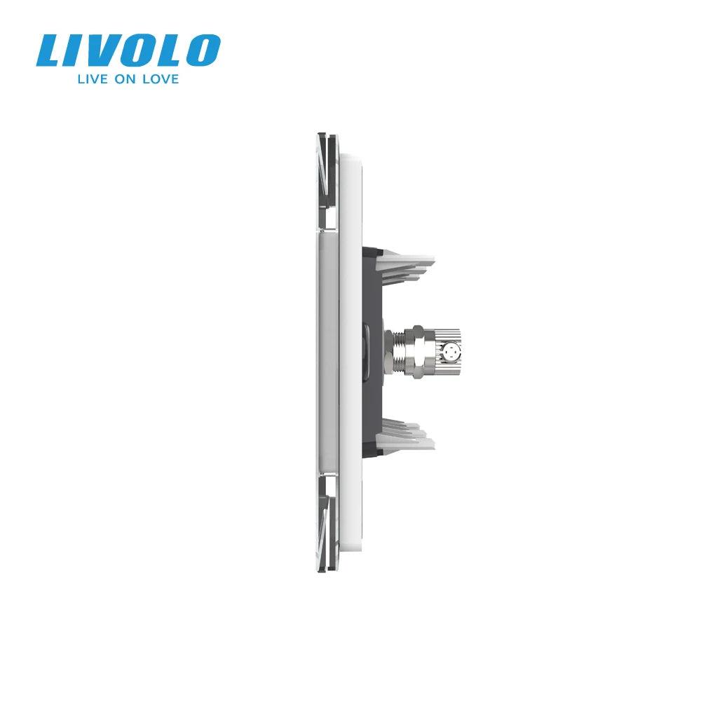 Livolo AU/US standard one gang Computer Socket Tel plate, With WhitePearl Crystal Glass, SATV,tv plugs,sound audio socket - Twinsupliers