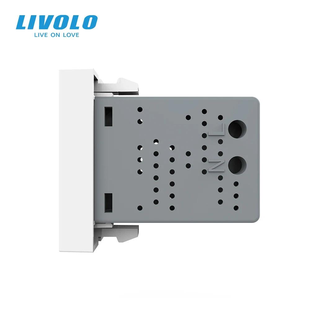 Livolo EU Standard DIY Parts Plastic Materials USB Function Key,White Color, USB Charge,2.1A,No Metal - Twinsupliers