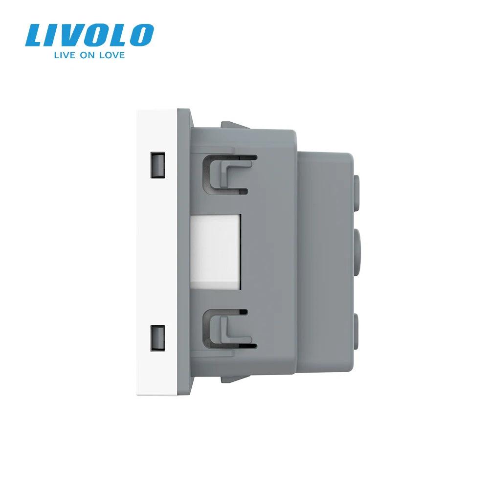 Livolo French Socket White Plastic Materials FR standard Wall Plug DIY Fit Function Key without Frame VL-C7-C1FR-11 (4 Colors) - Twinsupliers