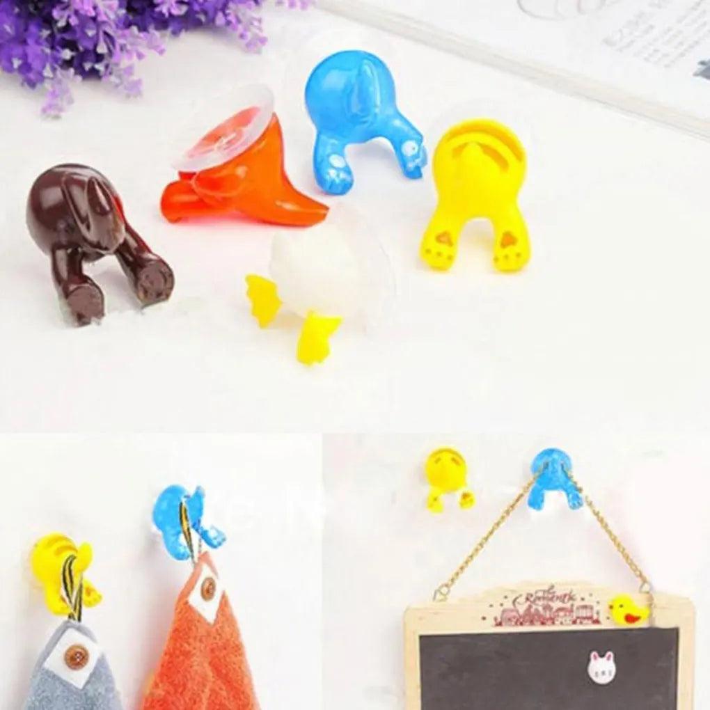 Lovely Cartoon Animal Tail Shape Sucker Kitchen Bathroom Wall Hook Strong Vacuum Suction Cup Hot - Twinsupliers