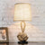 Metal Table Lamp American Retro Bedroom Fabric Craft Hemp Rope - Twinsupliers