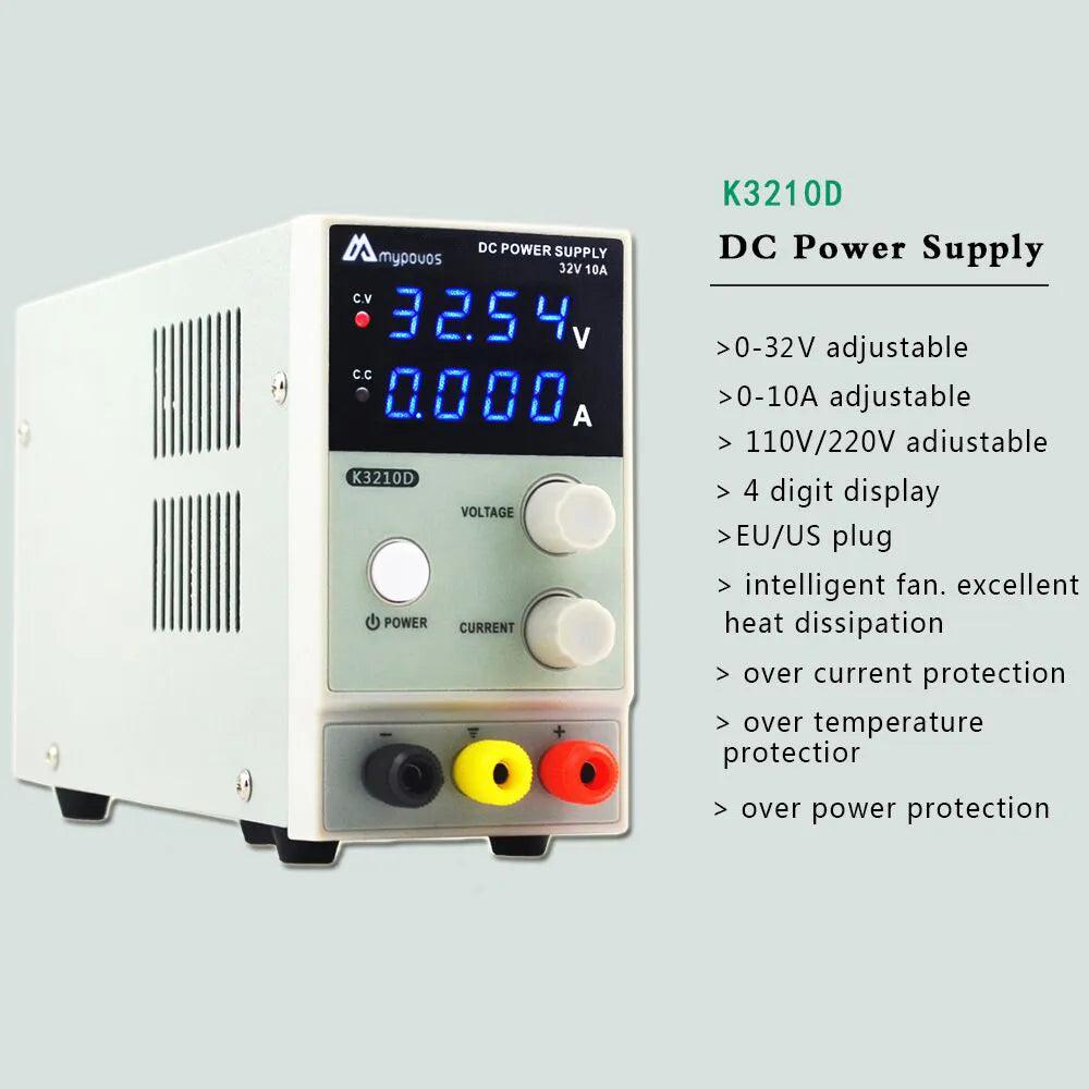 Mini Adjustable Digital DC power supply 30V 10A Laboratory Switching Power supply 110v-220v K3010D laptop phone repair Rework - Twinsupliers