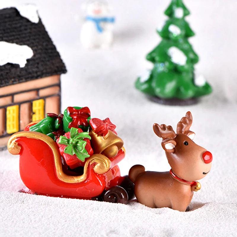 Mini Christmas Train Ornament Christmas Decoration For Home Santa Claus Gift Toys Crafts Table Deco Navidad Xmas 2021 New Year - Twinsupliers