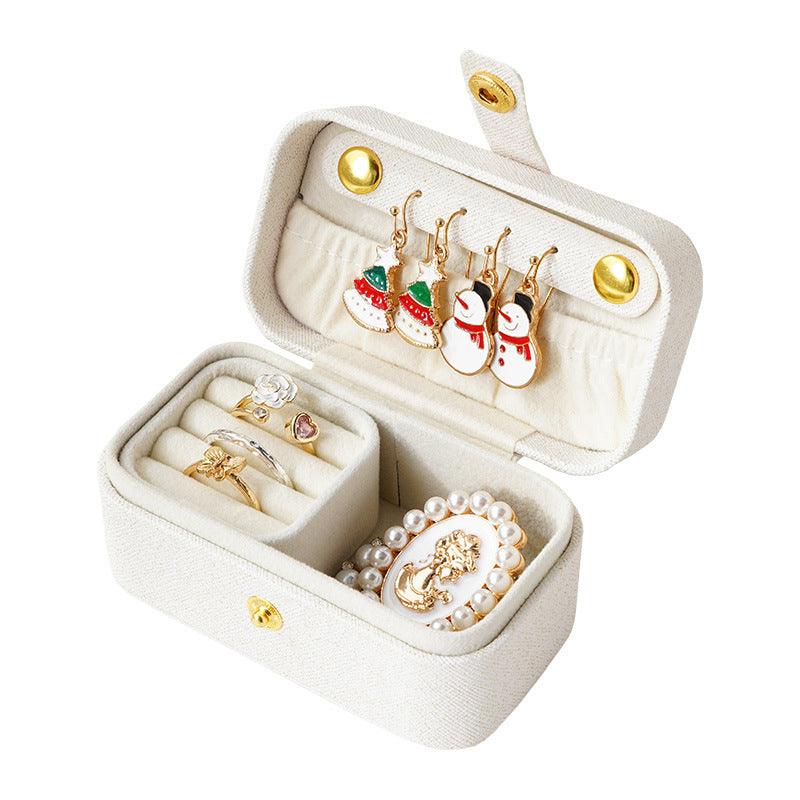 Mini Jewelry Box Travel Portable Storage - Twinsupliers