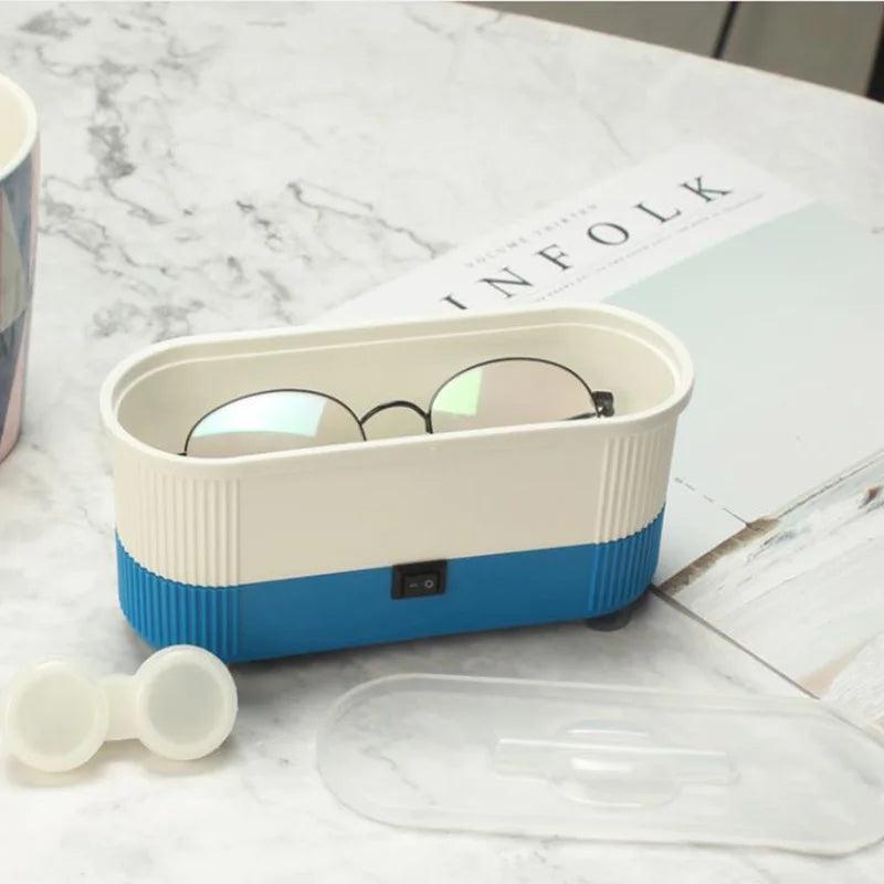 Mini Ultrasonic Cleaner Jewelry Glasses Contact Lens Watch Ultrasound Sonic Cleaner Portable Ultra Sonic Bath Cleaning Machine - Twinsupliers