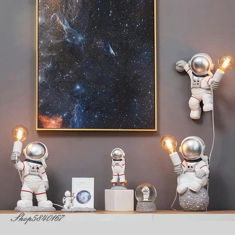 Modern Astronaut Table Lamp Art Deco Resin Lamp Table Bedroom Lamp Creative Living Room Loft Decoration Space Man Desk Light LED - Twinsupliers