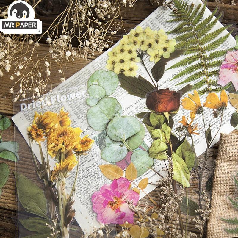 Mr.paper 8 Designs 6Pcs Weekend Flowers Deco Stickers Scrapbooking Styling Toy Deco Album DIY Stationery Stickers - Twinsupliers