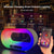 Multi-function 3 In 1 LED Night Light APP Control RGB Atmosphere Desk Lamp Smart Multifunctional Wireless Charger Alarm Clock - Twinsupliers