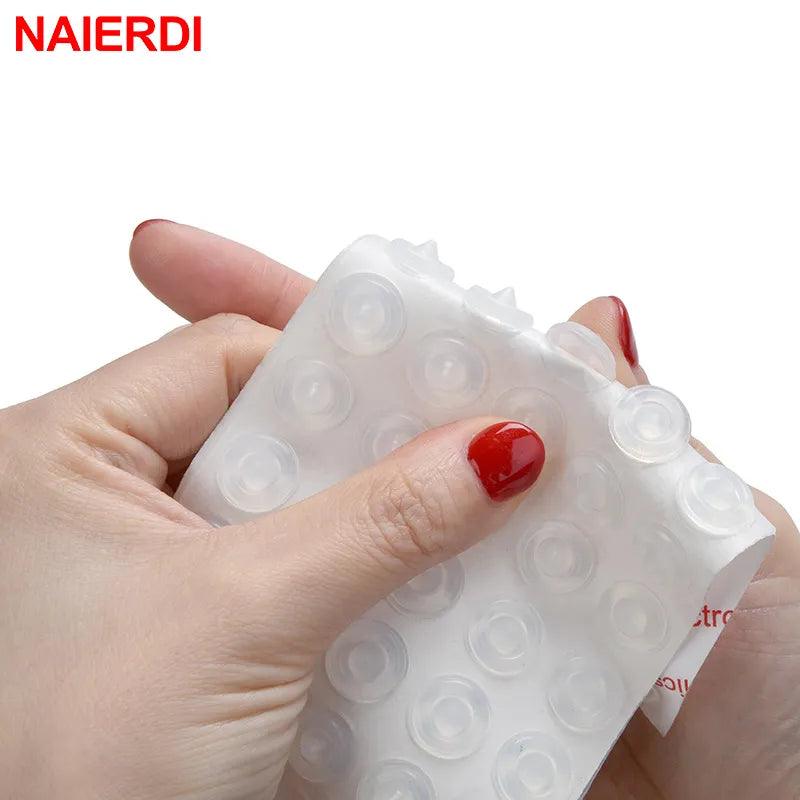 NAIERDI 40-80PCS Door Stops Self adhesive Silicone Rubber Pads Cabinet Bumpers Rubber Damper Buffer Cushion Furniture Hardware - Twinsupliers