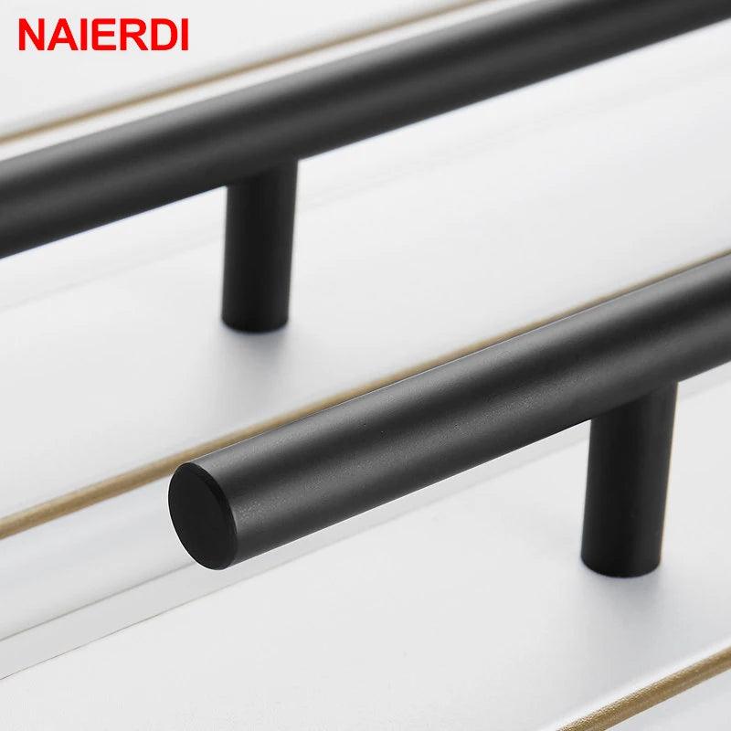 NAIERDI Cabinet Pull Diameter 10mm Stainless Steel Handles 2" ~ 24'' Kitchen Door T Bar Straight Handle Knobs Furniture Hardware - Twinsupliers