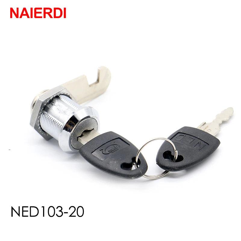 NAIERDI Cam Cylinder Locks Door Cabinet Mailbox Padlock Drawer Cupboard Box Lock With 2 Keys For Furniture Hardware 103 Series - Twinsupliers