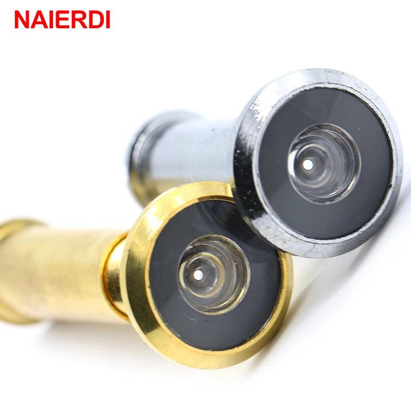 NAIERDI Door Viewer 200 Degree Wide Angle Peephole Security Hidden Door Adjustable Glass Lens For Furniture Hardware Tools - Twinsupliers