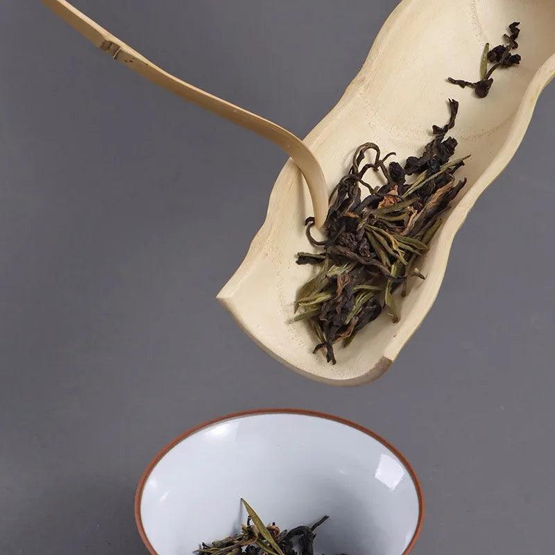 Natural Handmade Wood Tea Leaf Matcha Sticks Spoon Teaware White Bamboo Kitchen Tool Spice Gadget Cooking Utensil Accessories - Twinsupliers