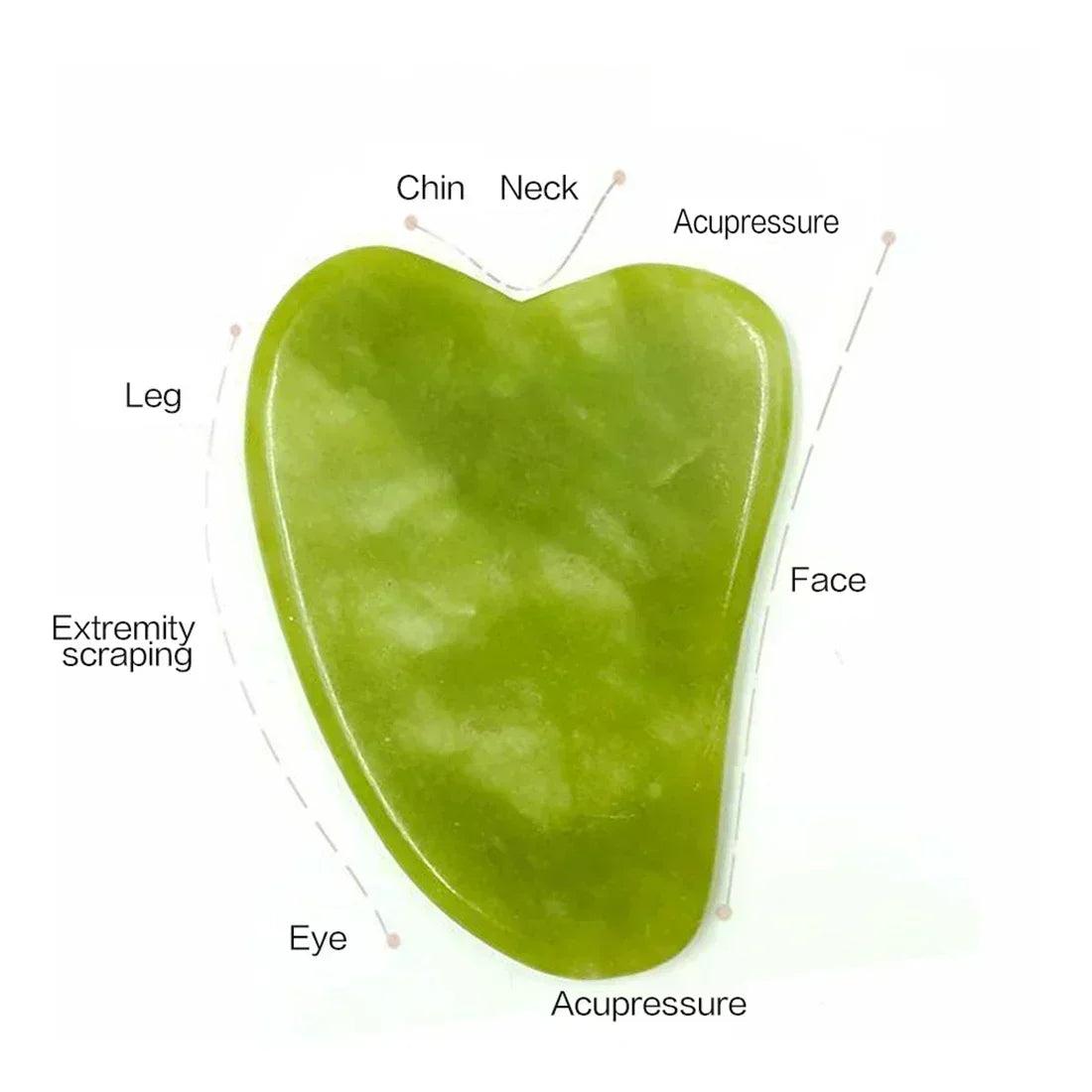 Natural Jade Face Massager Gua Sha Stone Face Guasha Masaje Facial Board Acupoint Eye Care SPA Massager Tool massage visage - Twinsupliers