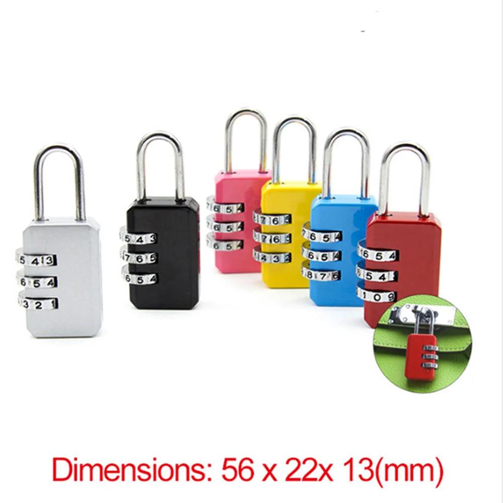 Nice 3 Digit Dial Combination Code Number Lock Padlock For Luggage Zipper Bag Backpack Handbag Suitcase Drawer Durable Locks - Twinsupliers