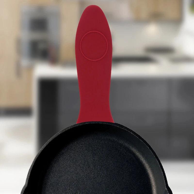 Non-Slip Silicone Hot Handle Holder Potholder Cast Iron Skillet Grip Sleeve Cover Pots Pans Handle Parts Kitchen Tools Cookware - Twinsupliers