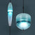 Nordic modern teardrop-shaped blue glass pendant light LED art deco simple white hanging lamp for living room restaurant kitchen - Twinsupliers