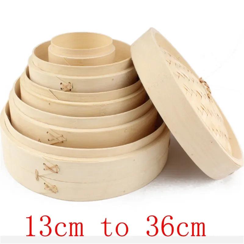 One Cage or Cover Cooking Bamboo Steamer Fish Rice Vegetable Snack Basket Set Kitchen Cooking Tools dumpling steamer steam pot - Twinsupliers