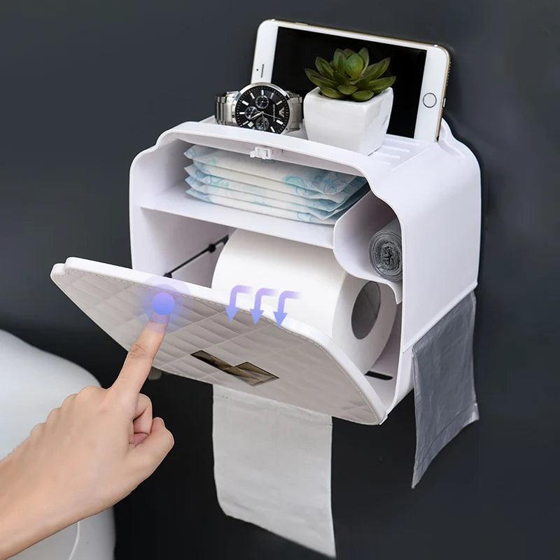 ONEUP Portable Toilet Paper Holder Plastic Waterproof Paper Dispenser For Toilet Home Storage Box Bathroom Accessories - Twinsupliers