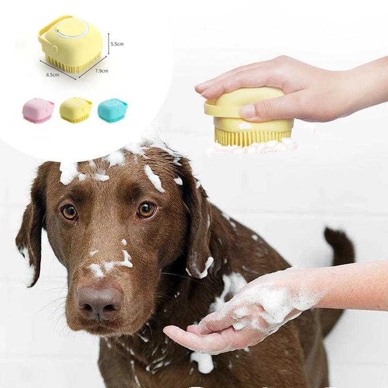 Silicone Dog Bath Massage Gloves Brush Pet Cat Bathroom Cleaning Tool Comb Brush For Dog Can Pour Shampoo Dog Grooming Supplies - Twin suppliers 