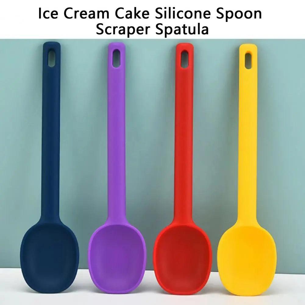 Silicone Large Stirring Spoon Salad Spoon Cooking Seasoning Spoon Ice Cream Cake Spoon Kitchen Tool Silicone Kitchenware - Twinsupliers