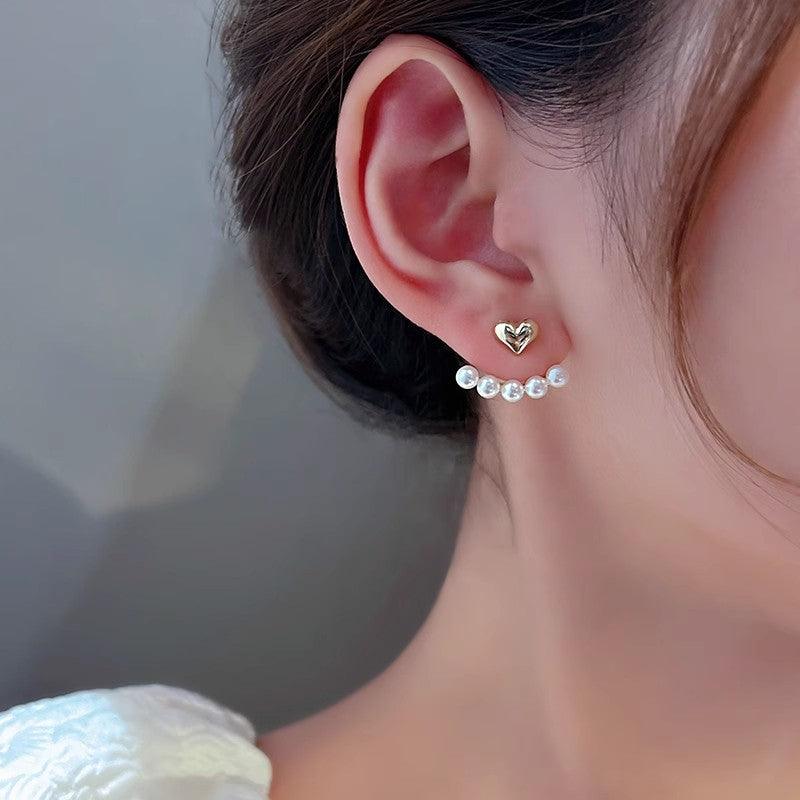 Silver Needle Small Pearl Stud Earrings Female Design - Twin suppliers 