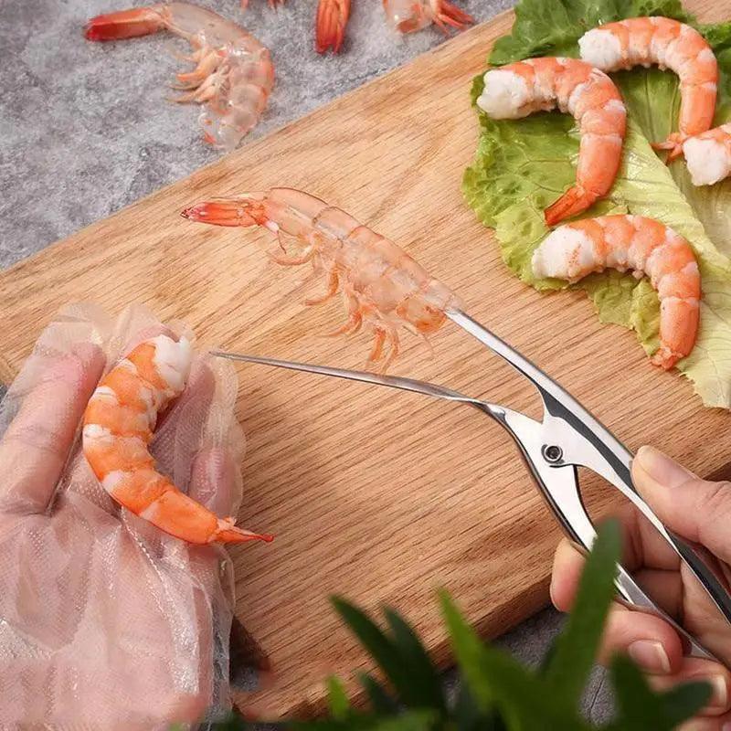 Stainless Steel Shrimp Peeler Prawn Shrimp Deveiner Fishing Knife Lobster Shell Remover Peel Device Kitchen Seafood Tools - Twinsupliers