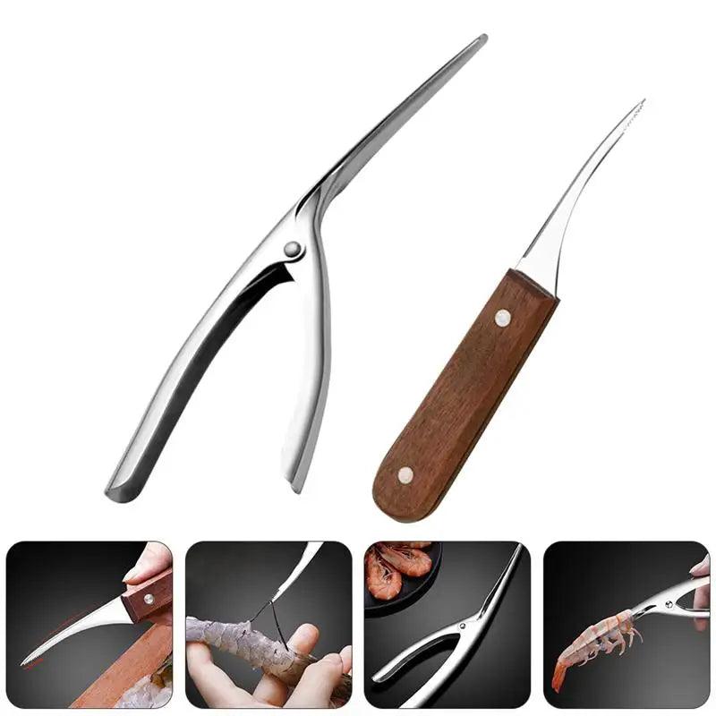 Stainless Steel Shrimp Peeler Shrimp and Shrimp Line Remove knife Fishing Knife Lobster Shell Remover Peel Device Kitchen Tools - Twinsupliers