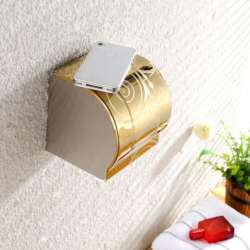 Steel Wall WC Paper Box Bathroom Paper Igienica Bianco Higienico Waterproof Toilet WC Paper Holder Tissue Toilet Paper Holder - Twinsupliers