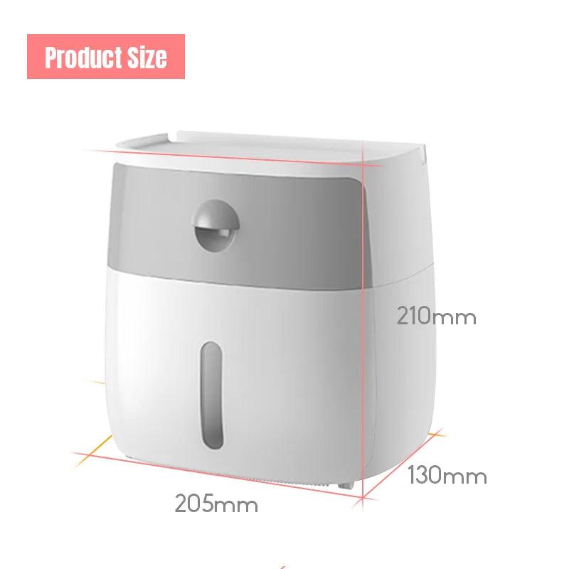 Toilet Paper Holder Waterproof Wall Mounted for Toilet Paper Tray Roll Paper Tube Storage Box Tray Tissue Box Shelf Bathroom - Twinsupliers