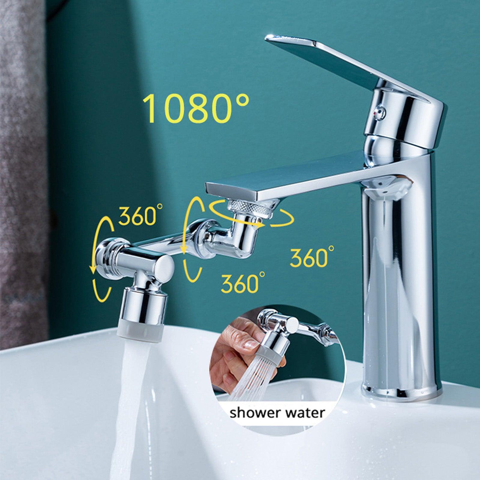 Universal 1080 Swivel Faucet Aerator Multifunction Faucet Extender Universal Swivel Splash Resistant Shower - Twinsupliers