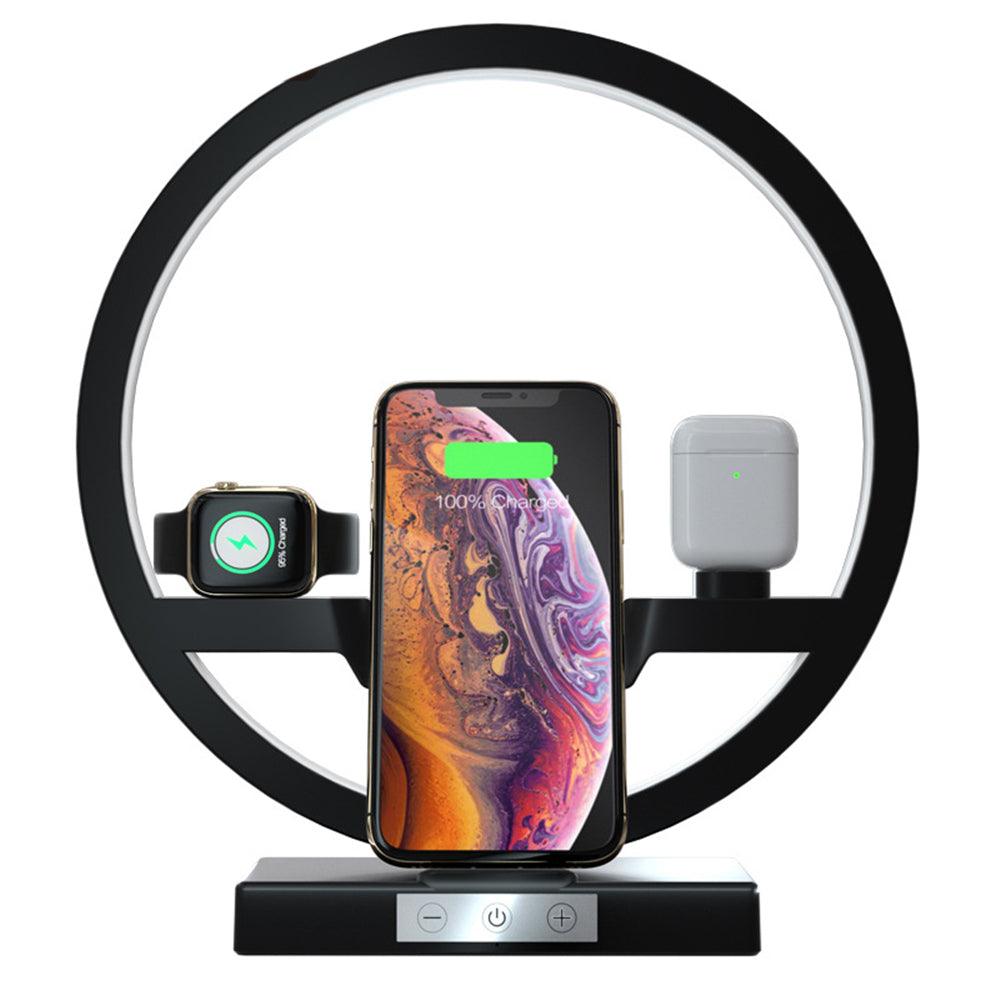 Wireless Charger Stand Table Lamp Touch Switch 10W Charger For Apple Watch Cell Phones Headphones - Twin suppliers 