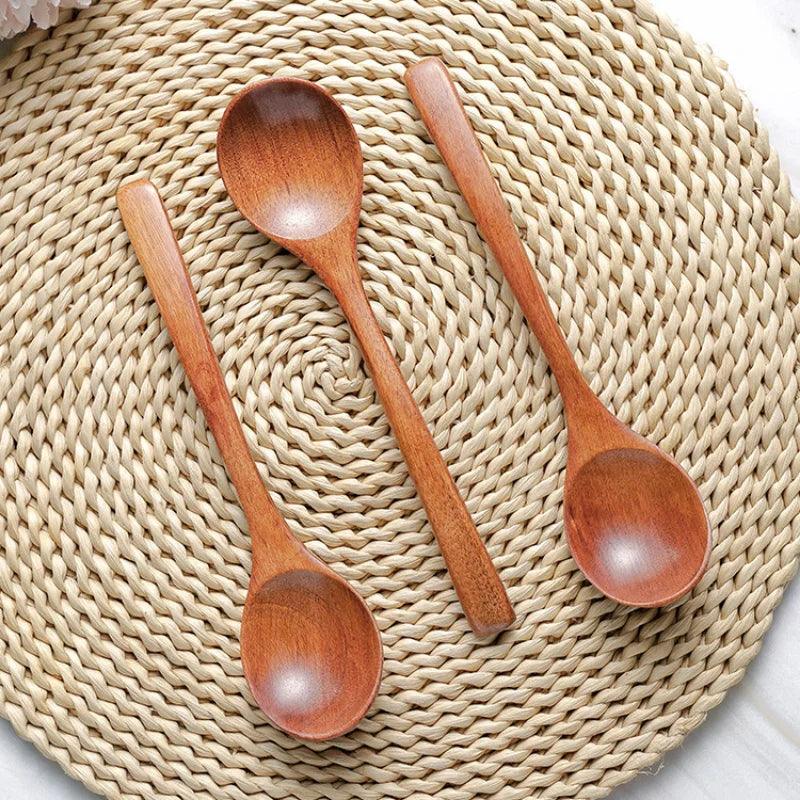 Wooden Spoon Bamboo Kitchen Cooking Utensil Tool Soup Teaspoon Catering for Kicthen Wooden Spoon Bamboo Spoon Dinner Spoon - Twinsupliers