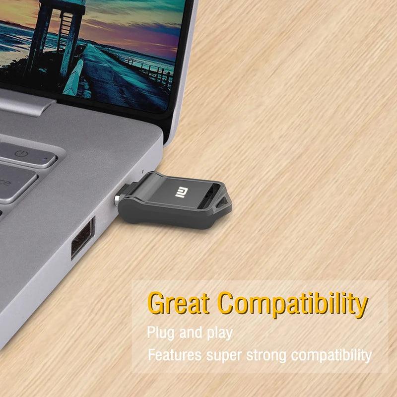 XIAOMI MIJIA 2TB Metal USB Flash Drives OTG 2 IN 1 USB 3.0 High Speed Mobile Phone Computer Mutual Transmission Portable U Disk - Twin suppliers 