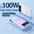 Xiaomi Mijia 50000mah 100w Power Bank Portable Charger External Battery 2 Usb Led Lighting For iphone Xiaomi Samsung Powerbank - Twin suppliers 