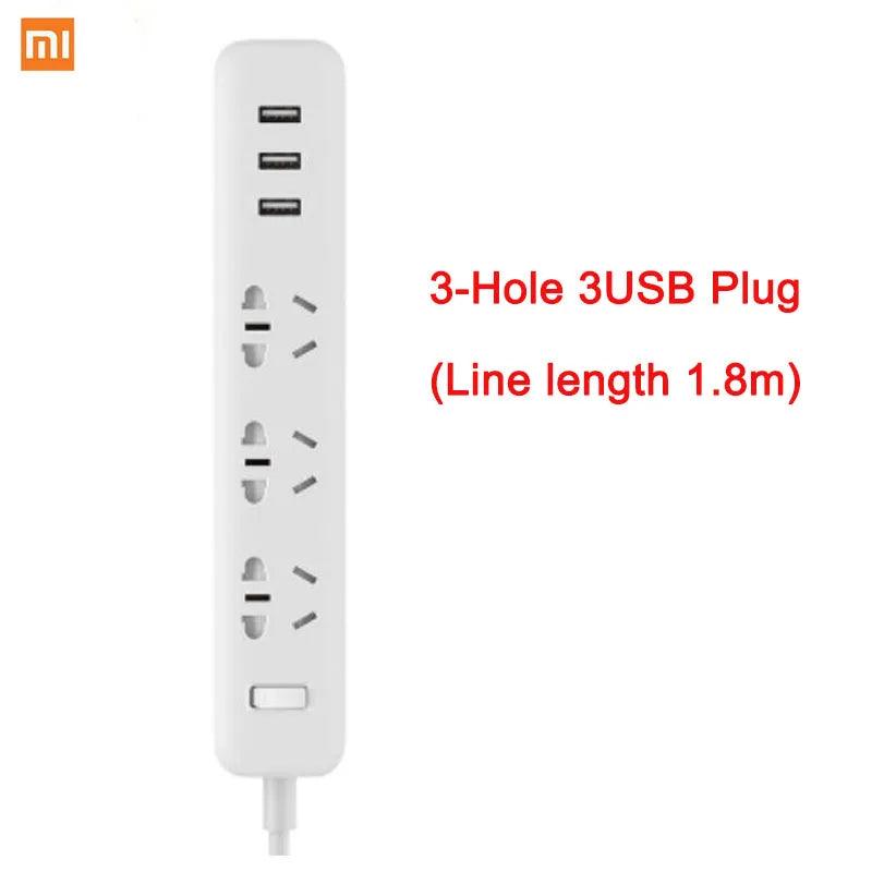 Xiaomi Mijia Power Strip 2.1A Fast Charging 3 USB Extension mi Socket Plug 6 Outlets Socket Adapter US UK EU AU MI Power Strip - Twin suppliers 