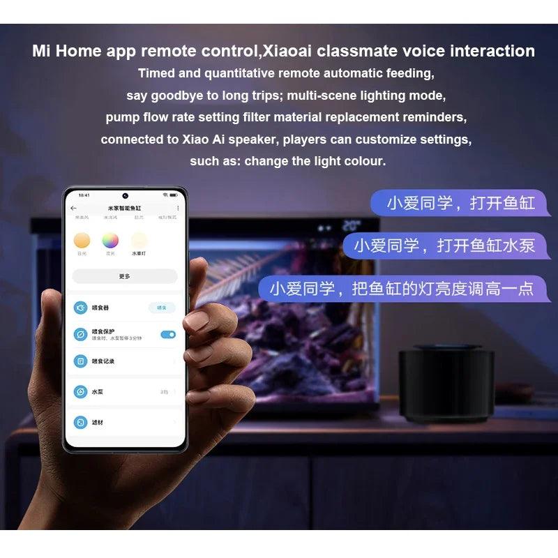 Xiaomi Mijia Smart Fish Tank Via Mijia APP controlled remote feeding temperature monitor Smart Light System xiaomi aquarium Tank - Twin suppliers 