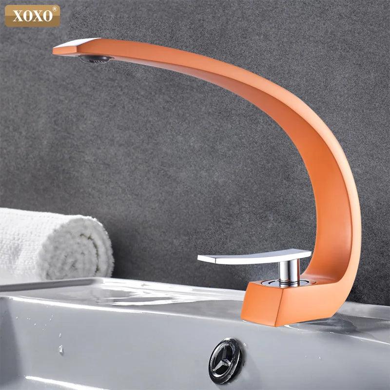 XOXO Basin Faucets Modern Bathroom Mixer Tap Brass Washbasin Faucet Single Handle Single Hole Elegant Crane For Bathroom 83006 - Twinsupliers